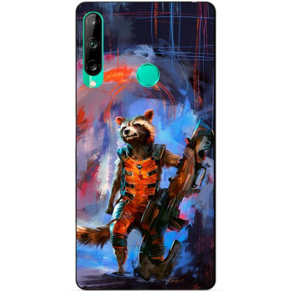 

Силиконовый чехол бампер Candy для Huawei P40 Lite E с рисунком Реактивный енот