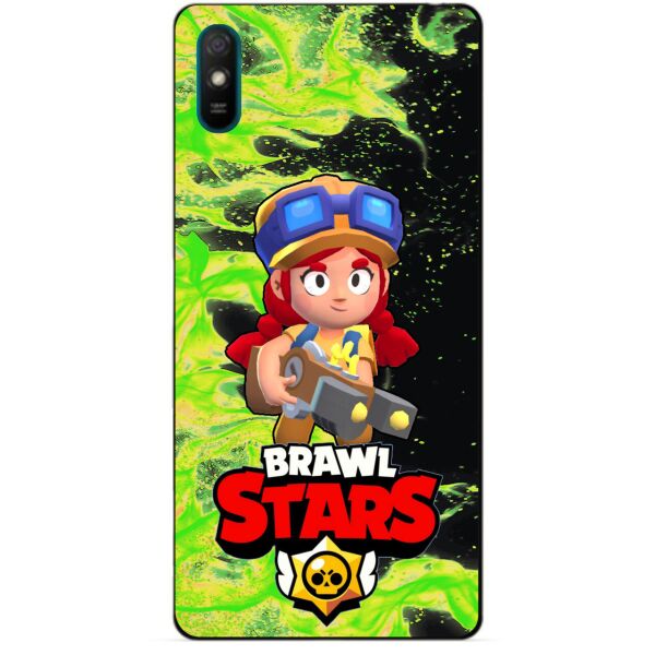 

Силиконовый бампер чехол Candy для Xiaomi Redmi 9a с Героем Бравл Старс Джесси
