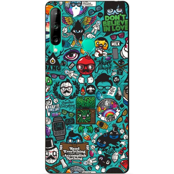 

Силиконовый чехол бампер Candy для Huawei P40 Lite E с рисунком Стикеры