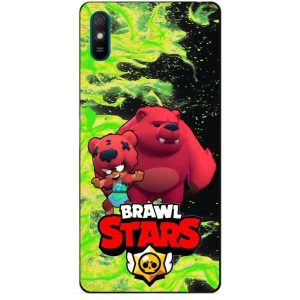 

Силиконовый бампер чехол Candy для Xiaomi Redmi 9a с Героем Бравл Старс Нита Мишка