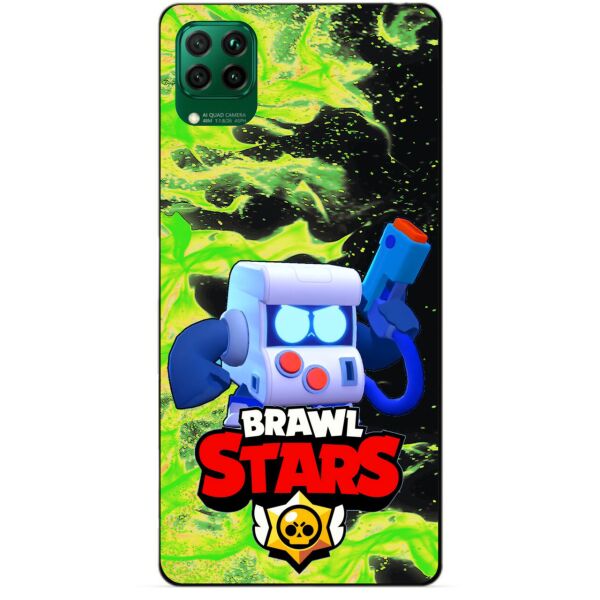 

Силиконовый чехол бампер Candy для Huawei P40 Lite с Героем Brawl Stars 8-Бит
