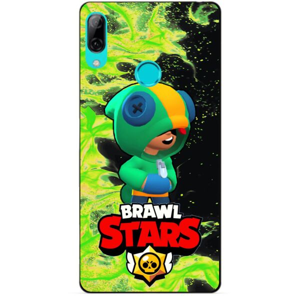 

Силиконовый бампер чехол Candy для Huawei P Smart 2019 с Героем Brawl Stars Леон Бравл