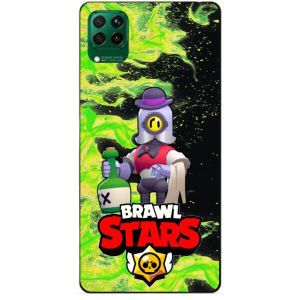 

Силиконовый чехол бампер Candy для Huawei P40 Lite с Героем Brawl Stars Барли
