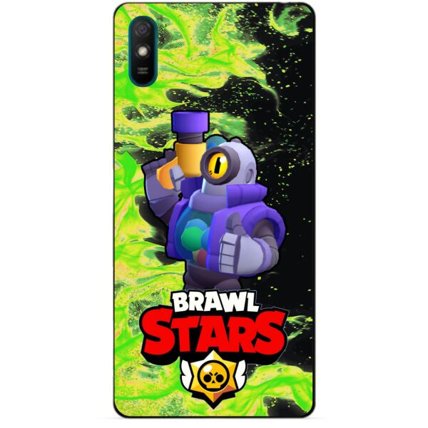 

Силиконовый бампер чехол Candy для Xiaomi Redmi 9a с Героем Бравл Старс Рико