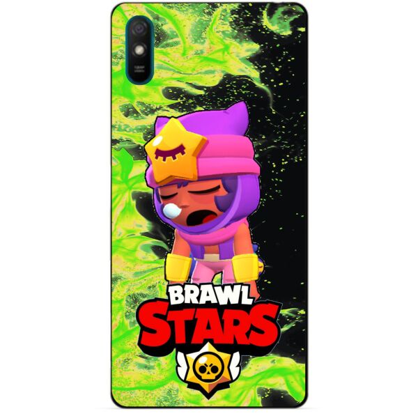 

Силиконовый бампер чехол Candy для Xiaomi Redmi 9a с Героем Бравл Старс Сэнди