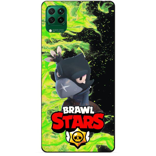 

Силиконовый чехол бампер Candy для Huawei P40 Lite с Героем Brawl Stars Ворон