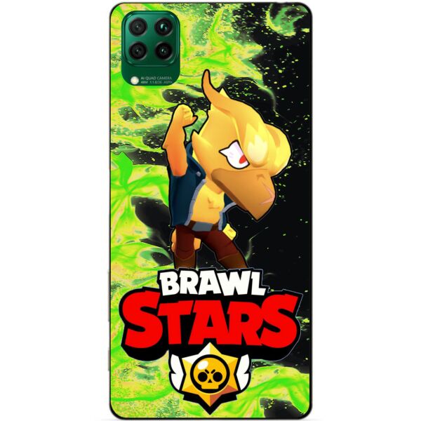 

Силиконовый чехол бампер Candy для Huawei P40 Lite с Героем Brawl Stars Ворон Феникс