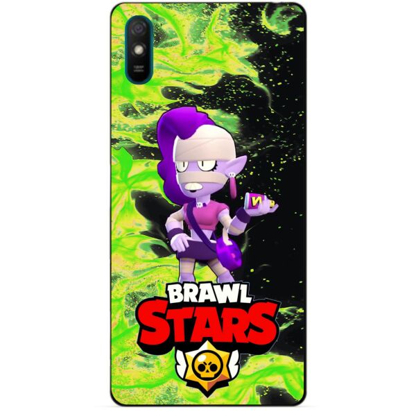 

Силиконовый бампер чехол Candy для Xiaomi Redmi 9a с Героем Бравл Старс Эмз