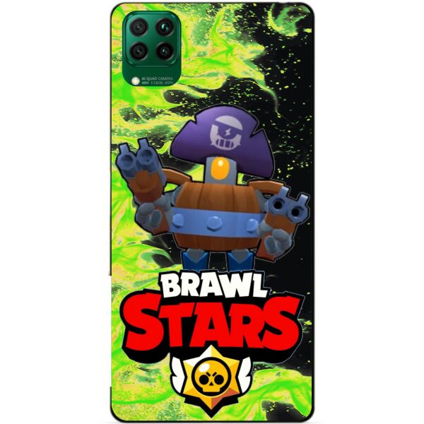 

Силиконовый чехол бампер Candy для Huawei P40 Lite с Героем Brawl Stars Деррил