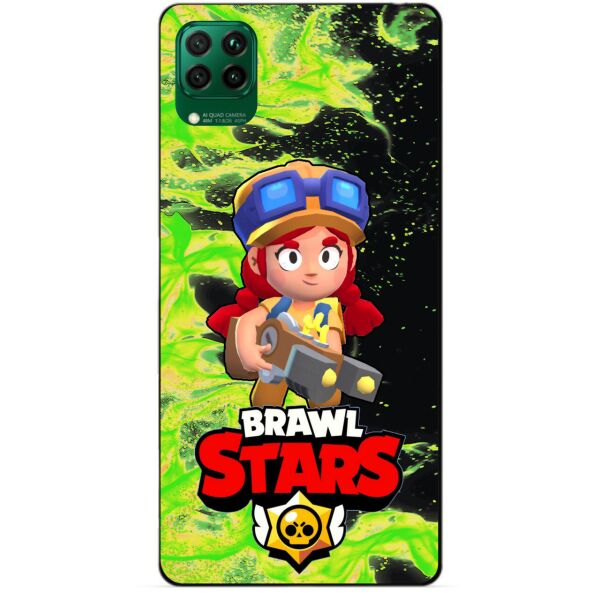 

Силиконовый чехол бампер Candy для Huawei P40 Lite с Героем Brawl Stars Джесси