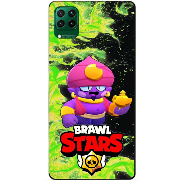

Силиконовый чехол бампер Candy для Huawei P40 Lite с Героем Brawl Stars Джин