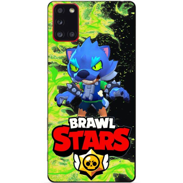 

Силиконовый бампер чехол Candy для Samsung A31 Galaxy A315f с Героем Brawl Stars Леон оборотень
