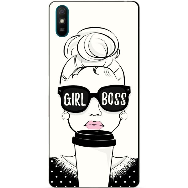 

Силиконовый бампер чехол Candy для Xiaomi Redmi 9a с рисунком Girl Boss