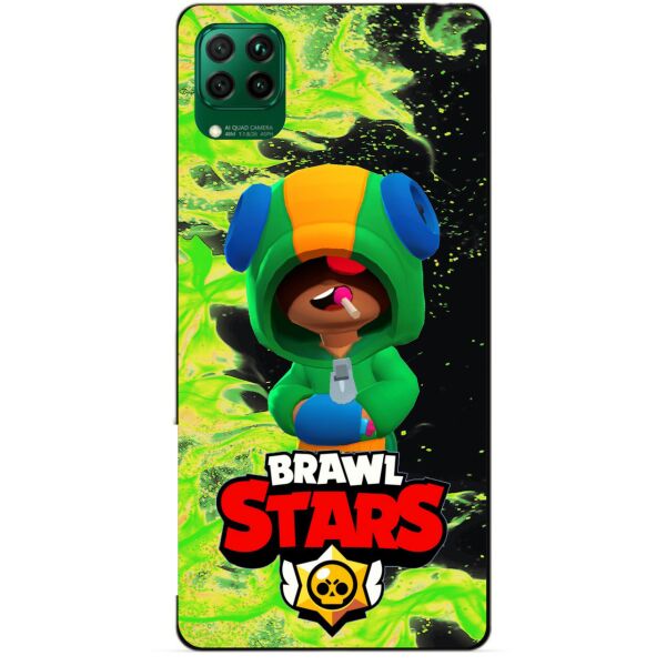 

Силиконовый чехол бампер Candy для Huawei P40 Lite с Героем Brawl Stars Леон