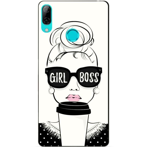 

Силиконовый бампер чехол Candy для Huawei P Smart 2019 с рисунком Girl Boss