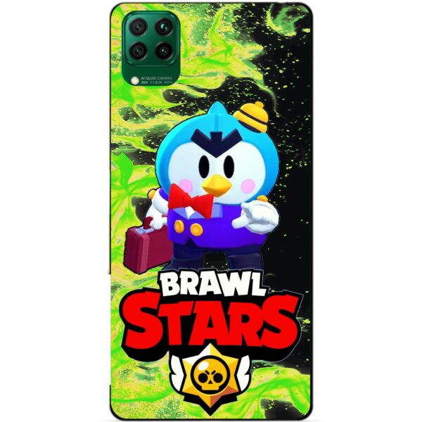 

Силиконовый чехол бампер Candy для Huawei P40 Lite с Героем Brawl Stars Мистер П.