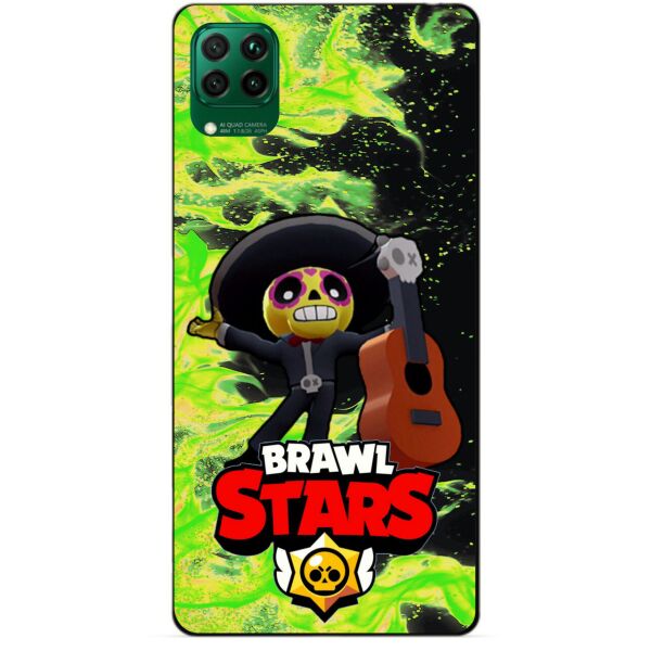 

Силиконовый чехол бампер Candy для Huawei P40 Lite с Героем Brawl Stars Поко