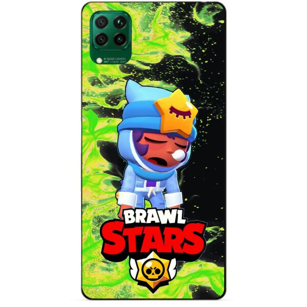 

Силиконовый чехол бампер Candy для Huawei P40 Lite с Героем Brawl Stars Сонный Сэнди