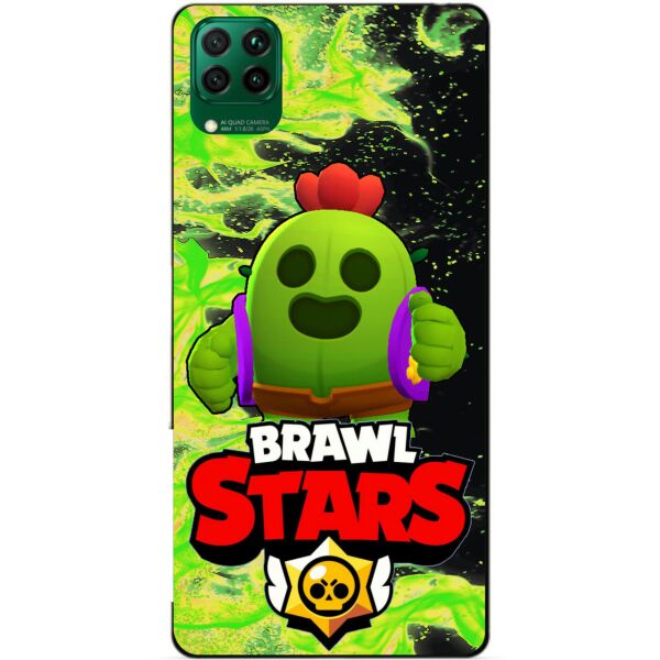 

Силиконовый чехол бампер Candy для Huawei P40 Lite с Героем Brawl Stars Спайк