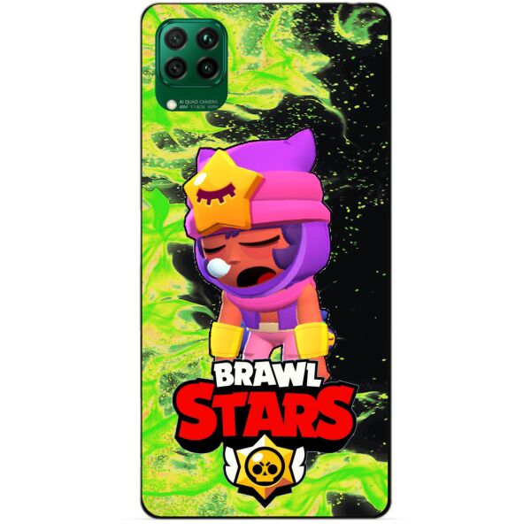 

Силиконовый чехол бампер Candy для Huawei P40 Lite с Героем Brawl Stars Сэнди