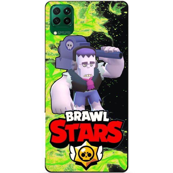 

Силиконовый чехол бампер Candy для Huawei P40 Lite с Героем Brawl Stars Фрэнк