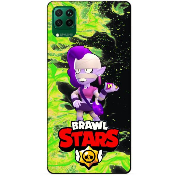 

Силиконовый чехол бампер Candy для Huawei P40 Lite с Героем Brawl Stars Эмз