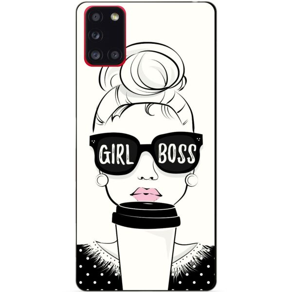 

Силиконовый бампер чехол Candy для Samsung A31 с рисунком Girl Boss