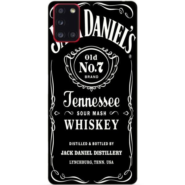 

Силиконовый бампер чехол Candy для Samsung A31 с рисунком Jack Daniels