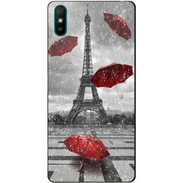 

Силиконовый бампер чехол Candy для Xiaomi Redmi 9a с рисунком Дождь в Париже