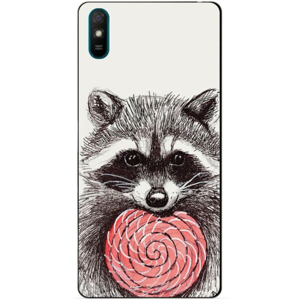 

Силиконовый бампер чехол Candy для Xiaomi Redmi 9a с рисунком Енот
