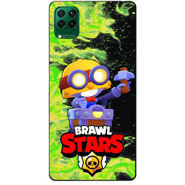 

Силиконовый чехол бампер Candy для Huawei P40 Lite с Героем Бравл Старс Карл