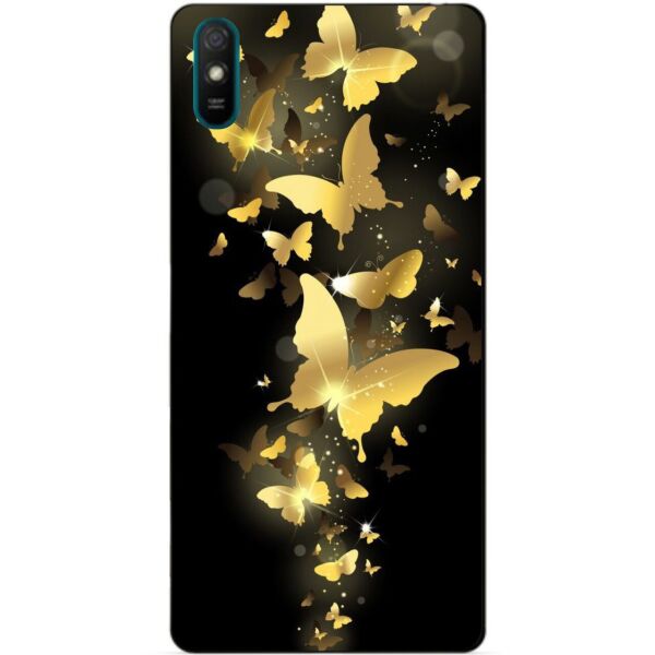 

Силиконовый бампер чехол Candy для Xiaomi Redmi 9a с рисунком Золотые Бабочки