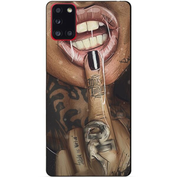 

Силиконовый бампер чехол Candy для Samsung A31 с рисунком Swag