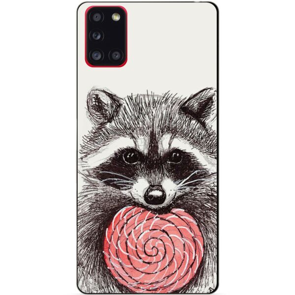 

Силиконовый бампер чехол Candy для Samsung A31 с рисунком Енот