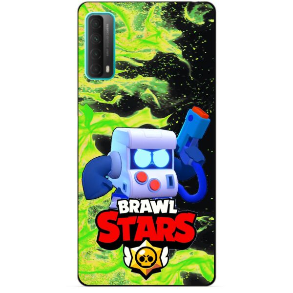 

Силиконовый бампер чехол Candy для Huawei P Smart 2021 с Героем Бравл Старс 8-Бит