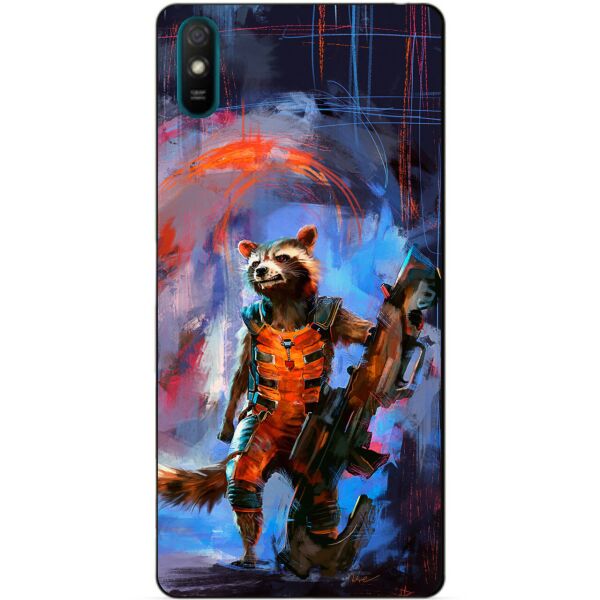 

Силиконовый бампер чехол Candy для Xiaomi Redmi 9a с рисунком Реактивный Енот