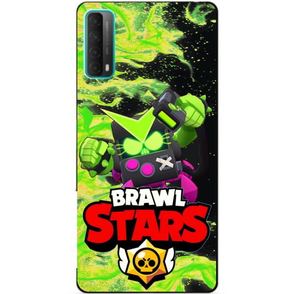 

Силиконовый бампер чехол Candy для Huawei P Smart 2021 с Героем Бравл Старс Вирус Бит