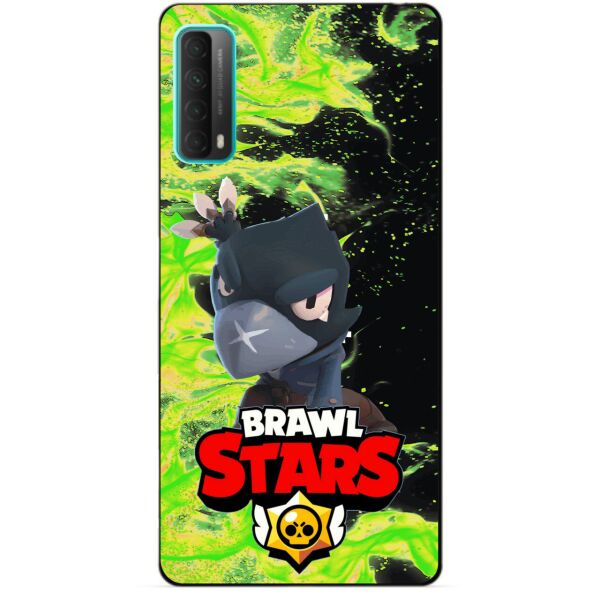 

Силиконовый бампер чехол Candy для Huawei P Smart 2021 с Героем Бравл Старс Ворон