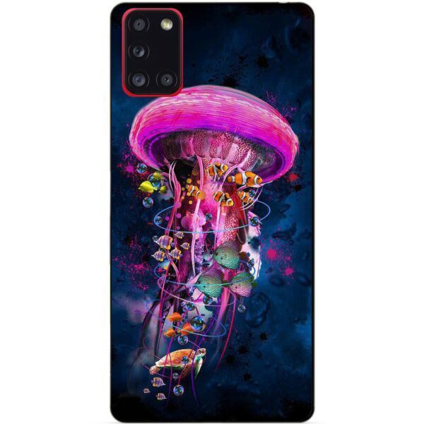 

Силиконовый бампер чехол Candy для Samsung A31 с рисунком Медуза