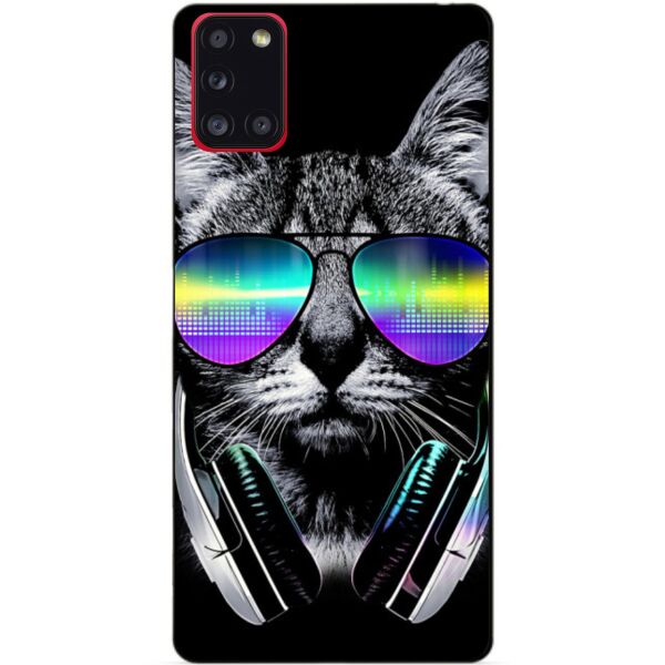 

Силиконовый бампер чехол Candy для Samsung A31 с рисунком Музыкальный кот