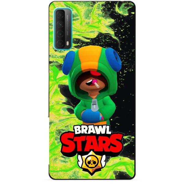 

Силиконовый бампер чехол Candy для Huawei P Smart 2021 с Героем Бравл Старс Леон