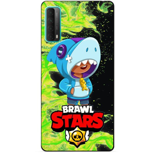 

Силиконовый бампер чехол Candy для Huawei P Smart 2021 с Героем Бравл Старс Леон акула