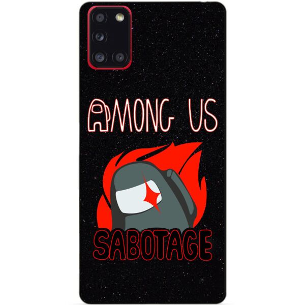 

Силиконовый бампер чехол Candy для Samsung A31 с рисунком Саботаж Among Us