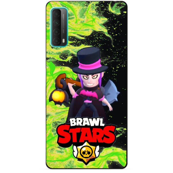 

Силиконовый бампер чехол Candy для Huawei P Smart 2021 с Героем Бравл Старс Мортис