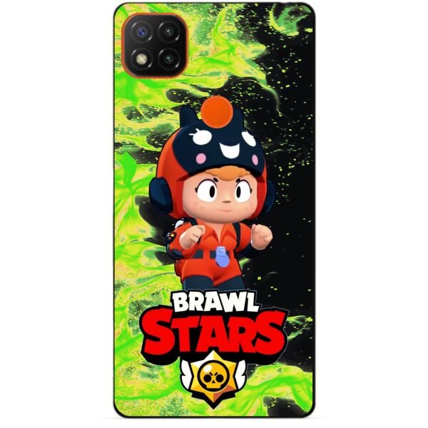 

Силиконовый бампер чехол Candy для Xiaomi Redmi 9c с Героем Бравл Старс Беа снайпер