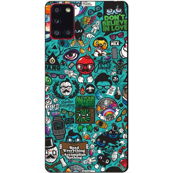 

Силиконовый бампер чехол Candy для Samsung A31 с рисунком Стикеры