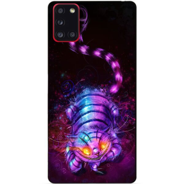 

Силиконовый бампер чехол Candy для Samsung A31 с рисунком Чеширский кот