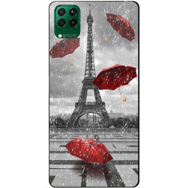 

Силиконовый чехол бампер Candy для Huawei P40 Lite с рисунком Дождь в Париже