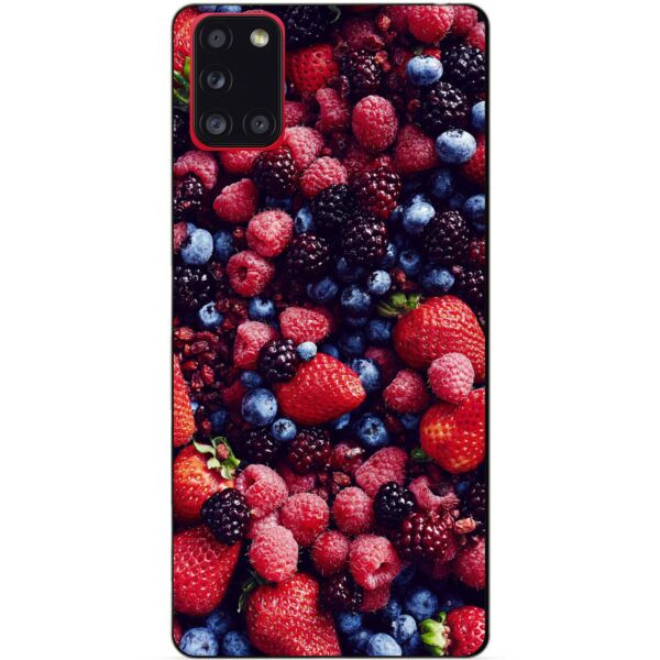 

Силиконовый бампер чехол Candy для Samsung A31 с рисунком Ягоды