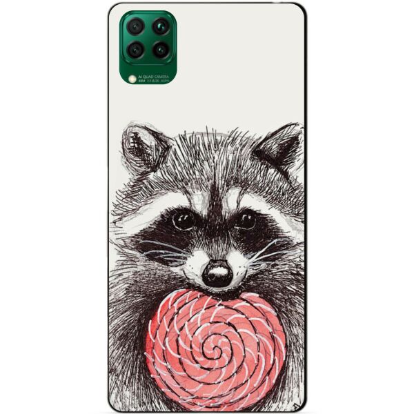 

Силиконовый чехол бампер Candy для Huawei P40 Lite с рисунком Енот